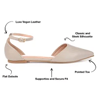 Journee Collection Womens Reba Ankle-Strap Ballet Flats