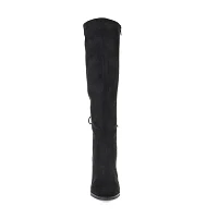 Journee Collection Womens Leeda Extra Wide Calf Riding Boots Block Heel Zip