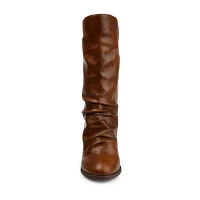 Journee Collection Womens Sequoia Stacked Heel Slouch Boots