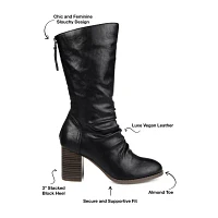 Journee Collection Womens Sequoia Stacked Heel Slouch Boots