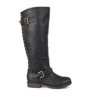 Journee Collection Womens Spokane Studded Riding Boots