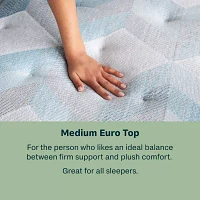 BeautySleep Dream Weaver 12.25" Medium Euro Top - Mattress + Adjustable Base