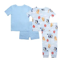 Boys Bluey Crew Neck Short Sleeve 4-pc. Pajama Sets
