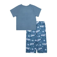 Boys Bluey Crew Neck Short Sleeve 2-pc. Pajama Sets