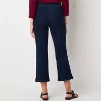 Liz Claiborne Womens Mid Rise Regular Fit Cropped Pant