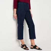 Liz Claiborne Womens Mid Rise Regular Fit Cropped Pant