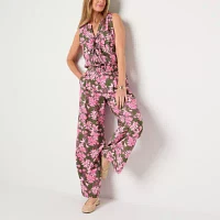 Liz Claiborne Womens Mid Rise Wide Leg Palazzo Pant