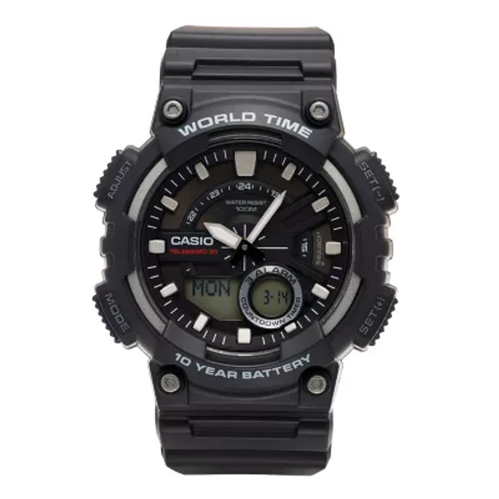 Casio Mens Black Strap Watch Aeq110w-1avcf