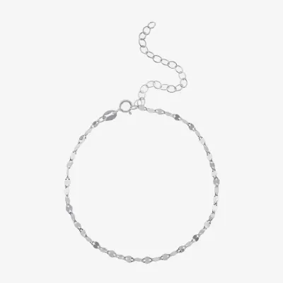 Silver Treasures Sterling Silver 9 Inch Ankle Bracelet