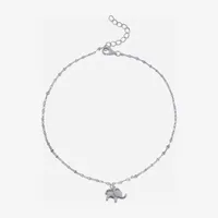 Silver Treasures Elephant Sterling Silver Ankle Bracelet