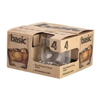 Home Essentials Basic 4-pc. Double Old Fashion Glasses