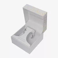 Sparkle Allure Crystal Pure Silver Over Brass Drop Earrings