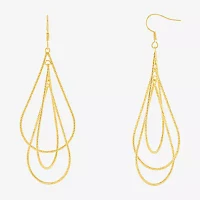 Silver Reflections Orbital 14K Gold Over Brass Drop Earrings