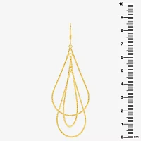 Silver Reflections Orbital 14K Gold Over Brass Drop Earrings