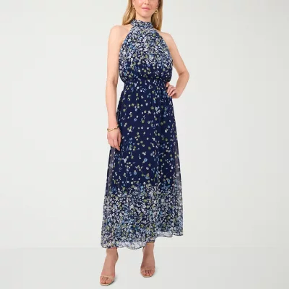 MSK Womens Sleeveless Floral Maxi Dress