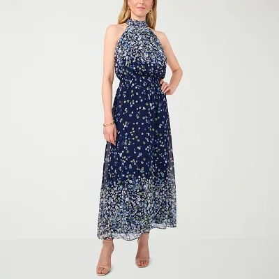 MSK Womens Sleeveless Floral Maxi Dress