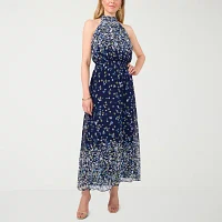 MSK Womens Sleeveless Floral Maxi Dress