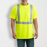 Berne Hi Vis Class 2 Performance Big and Tall Mens High Visibility Short Sleeve Safety Shirts