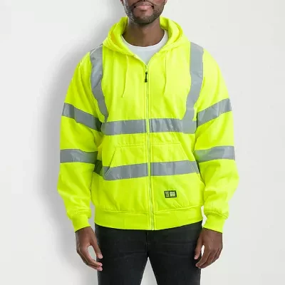 Berne Hi Vis Class 3 Performance Big and Tall Mens Long Sleeve Safety Shirts