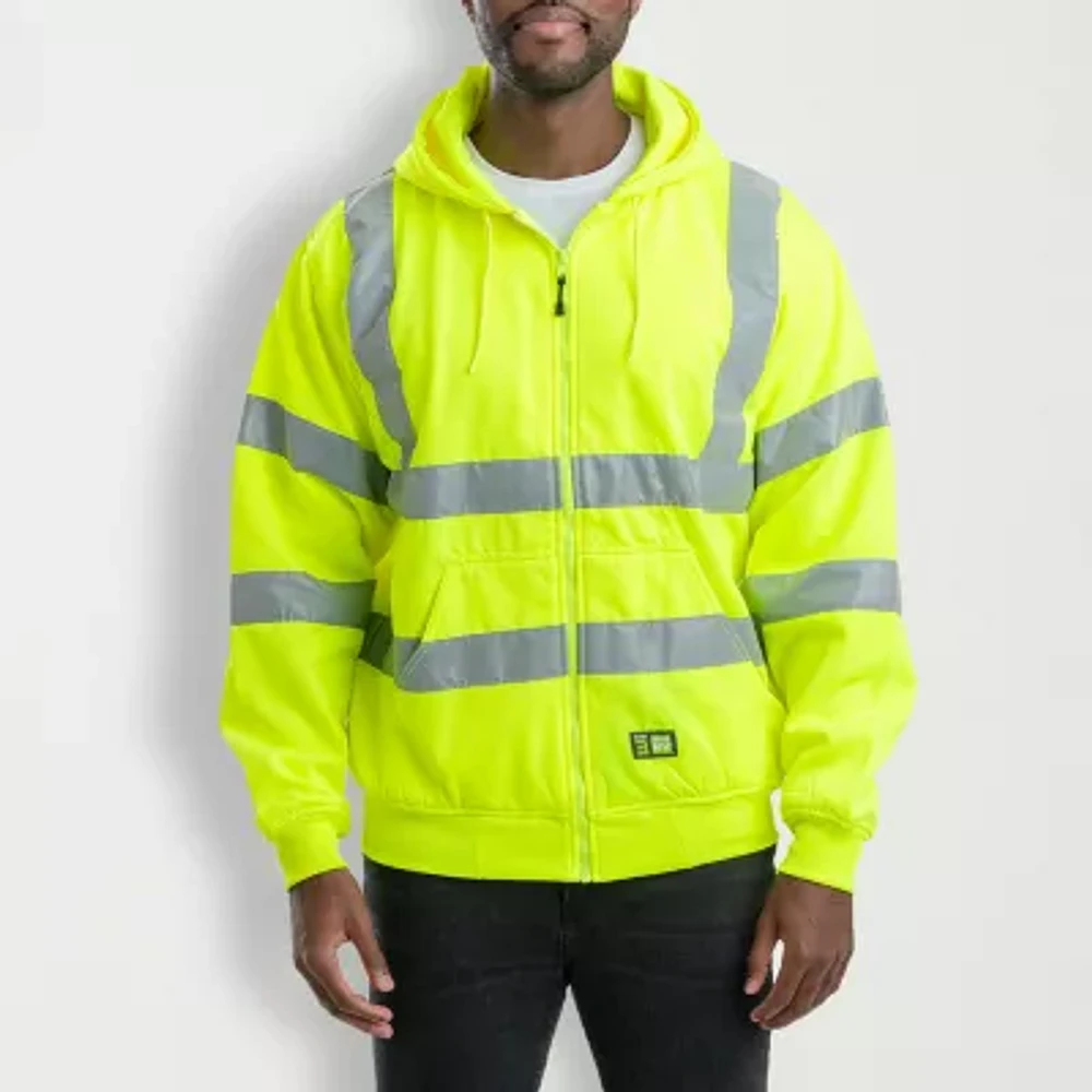 Berne Hi Vis Class 3 Performance Big and Tall Mens Long Sleeve Safety Shirt