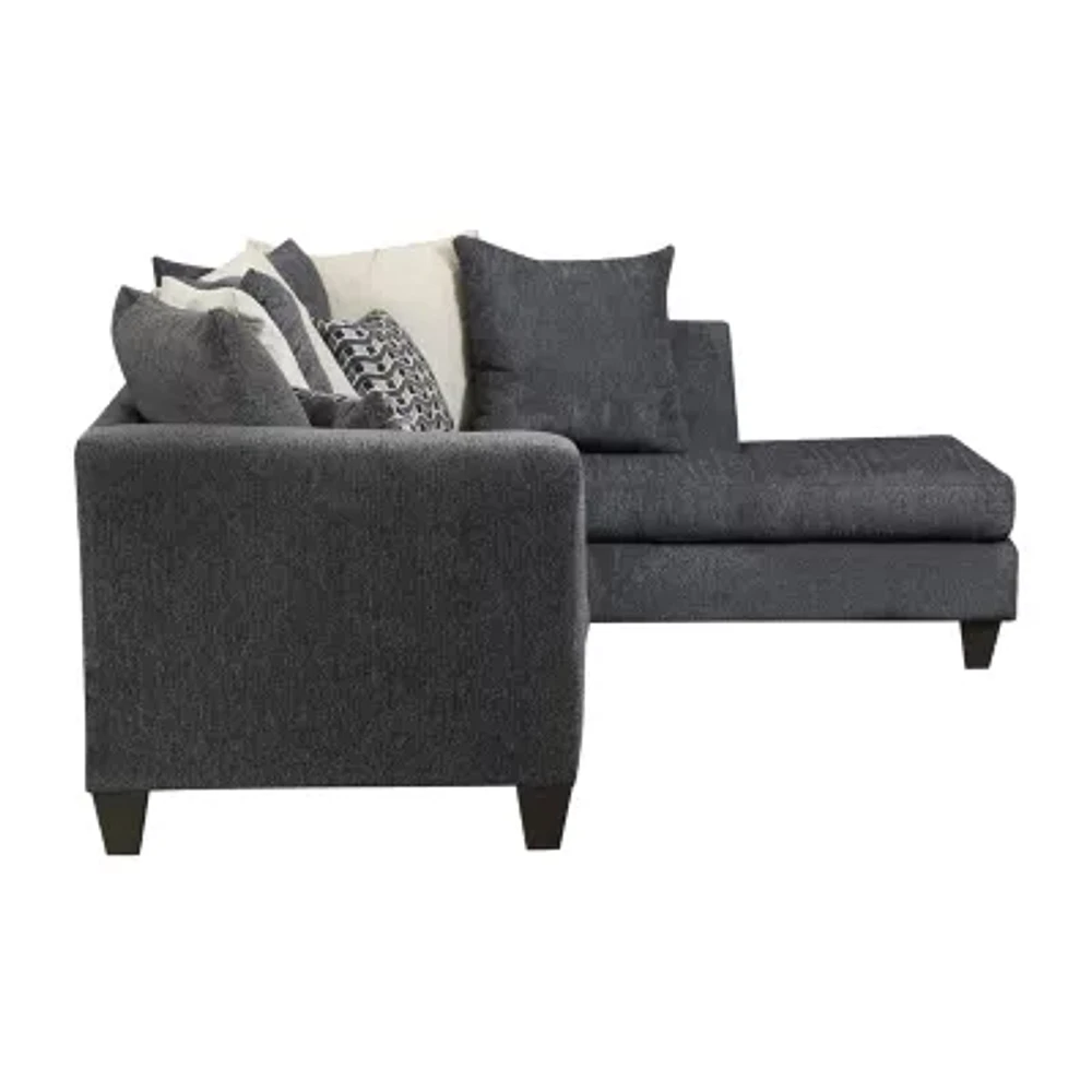 Covington 2-Piece Chenille Left-Arm Sofa Sectional with Chaise

