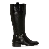 St. John's Bay Womens Roslyn Wide Calf Stacked Heel Riding Boots