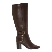 Liz Claiborne Womens Hemlock Block Heel Riding Boots