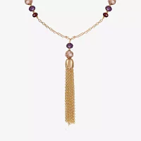 Liz Claiborne Beaded Womens Zinc Pendant Necklaces