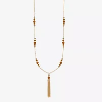 Liz Claiborne Beaded 30 Inch Rolo Pendant Necklace