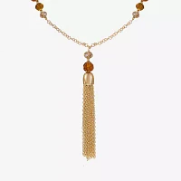 Liz Claiborne Beaded 30 Inch Rolo Pendant Necklace