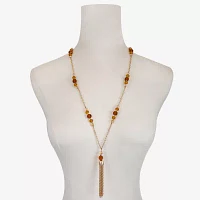 Liz Claiborne Beaded 30 Inch Rolo Pendant Necklace