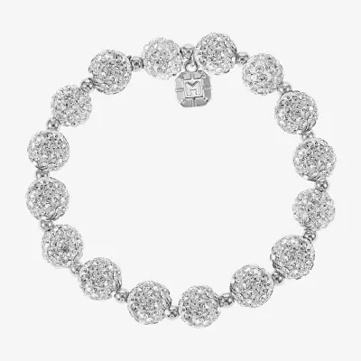 Monet Jewelry Womens Glass Round Stretch Bracelet