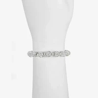 Monet Jewelry Womens Glass Round Stretch Bracelet