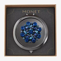 Monet Jewelry Cluster Gray Compact Mirror