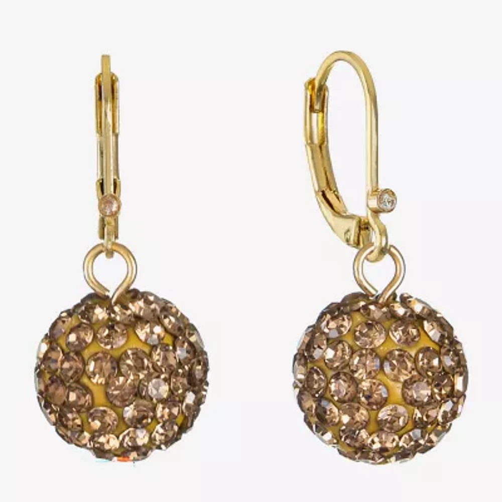 Monet Jewelry Glass Round Drop Earrings
