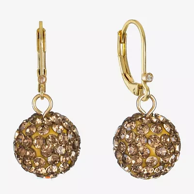 Monet Jewelry Glass Round Drop Earrings