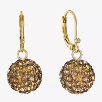 Monet Jewelry Glass Round Drop Earrings
