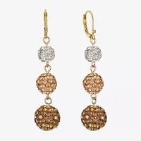 Monet Jewelry Linear Glass Round Drop Earrings