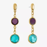 Liz Claiborne Beaded Double Womens Round Hypoallergenic Drop Earrings