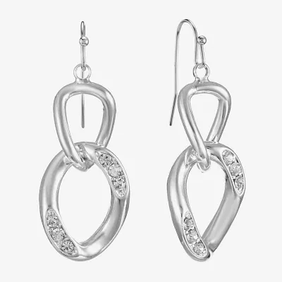 Liz Claiborne Double Womens Glass Drop Earrings