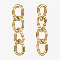 Liz Claiborne Linear Glass Drop Earrings