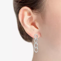 Liz Claiborne Linear Womens Glass Drop Earrings