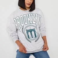 Juniors Brooklyn Ny Womens Crew Neck Long Sleeve Sweatshirt