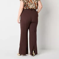 Worthington-Plus Regular Fit Wide Leg Trouser