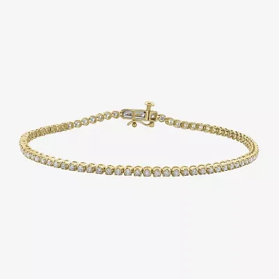 (H / I1) 1 CT.T.W. Lab-Grown Diamond 10K Gold Tennis Bracelet