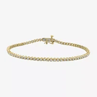 (H / I1) 1 CT.T.W. Lab-Grown Diamond 10K Gold Tennis Bracelet