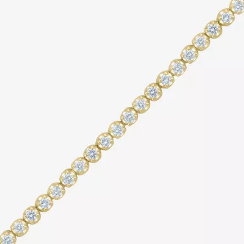 (H / I1) 1 CT.T.W. Lab-Grown Diamond 10K Gold Tennis Bracelet