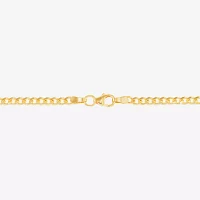 Made in Italy 14K Gold Inch Solid Curb Chain Necklace