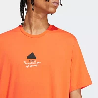 adidas Mens Crew Neck Short Sleeve Graphic T-Shirt