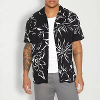 Forever 21 Mens Short Sleeve Floral Button-Down Shirt